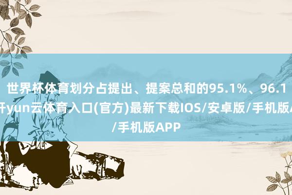 世界杯体育划分占提出、提案总和的95.1%、96.1%-开yun云体育入口(官方)最新下载IOS/安卓版/手机版APP