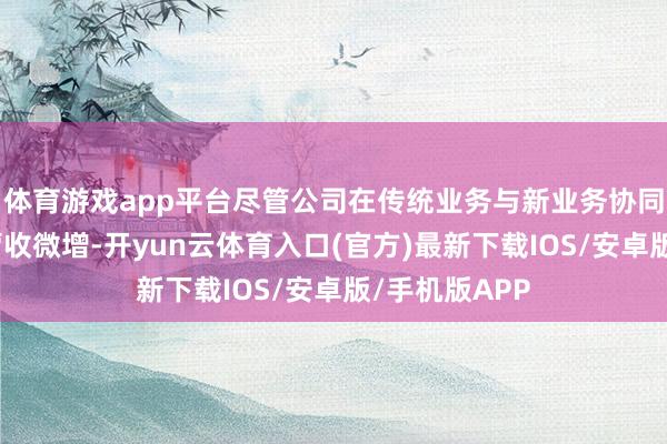 体育游戏app平台尽管公司在传统业务与新业务协同发展中辨别营收微增-开yun云体育入口(官方)最新下载IOS/安卓版/手机版APP