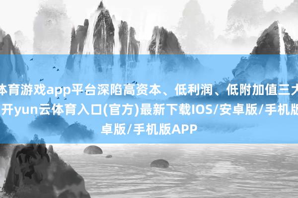 体育游戏app平台深陷高资本、低利润、低附加值三大逆境-开yun云体育入口(官方)最新下载IOS/安卓版/手机版APP