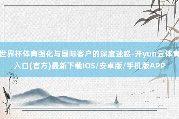 世界杯体育强化与国际客户的深度迷惑-开yun云体育入口(官方)最新下载IOS/安卓版/手机版APP