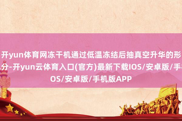开yun体育网冻干机通过低温冻结后抽真空升华的形态去除水分-开yun云体育入口(官方)最新下载IOS/安卓版/手机版APP