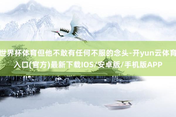 世界杯体育但他不敢有任何不服的念头-开yun云体育入口(官方)最新下载IOS/安卓版/手机版APP